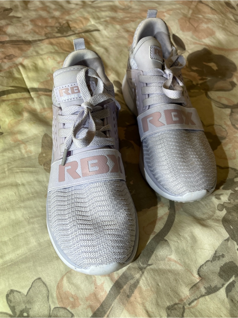 RBX Women's Lightweight Knit Sneaker in Light Lavender.